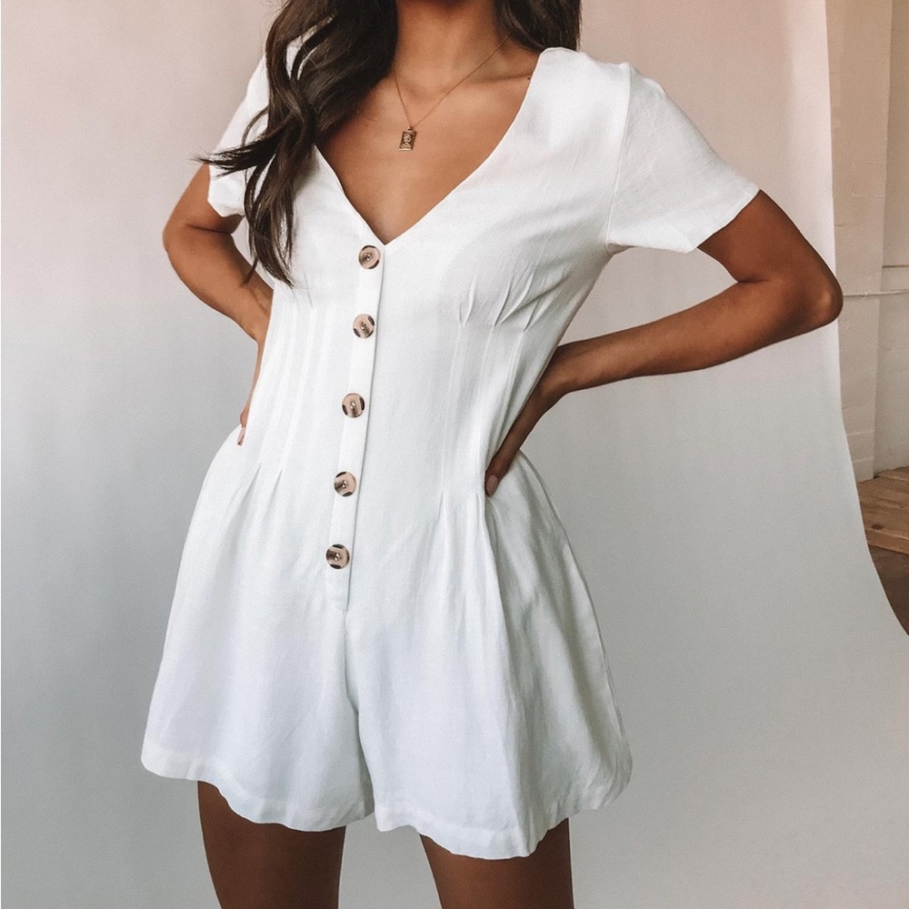 Princess Polly Cream Romper